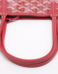 Pre-Loved Saint Louis Tote Goyardine Chevron Coated Canvas PM with Gold Hardware, Red