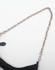 Pre-Loved Re-Edition 2005 Shoulder Bag Re-Nylon with Silver Hardware, Black