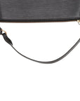 Pre-Loved Pochette Accessoires Pochette Leather with Gold Hardware, Black