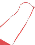 Pre-Loved Wallet on Strap Crossbody Bag Leather with Gold Hardware, Red