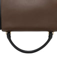 Pre-Loved Trapeze Handbag Leather Medium with Gold Hardware, Brown/Black/Blue