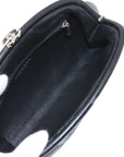 Pre-Loved Timeless Clutch Clutch Quilted Leather with Silver Hardware, Black