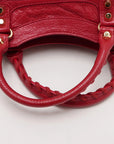 Pre-Loved Classic City Handbag Leather Mini with Gold Hardware, Pink