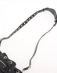 Pre-Loved Le Cagole Bucket Bucket Bag Leather XS with Aged Silver Hardware, Black