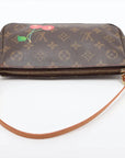 Pre-Loved Pochette Accessoires Cerises Pochette Monogram Coated Canvas with Gold Hardware, Brown