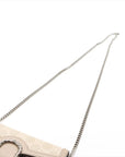 Pre-Loved Dionysus Crossbody Bag Monogram Coated Canvas Super Mini with Silver Hardware, Beige