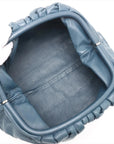 Pre-Loved The Pouch Clutch Leather with Silver Hardware, Blue