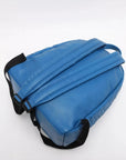Pre-Loved Intrecciato Backpack Leather with Black Hardware, Blue