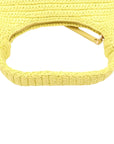 Pre-Loved Wander Hobo Shoulder Bag Raffia Mini with Gold Hardware, Yellow