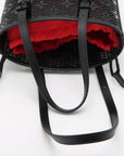 Pre-Loved Lace Bucket Bag Monogram Leather PM with Black Hardware, Black