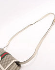 Pre-Loved Queen Margaret Shoulder Bag Monogram Canvas Coated with Aged Gold Hardware Medium, Beige Ebony with Ivory Trim