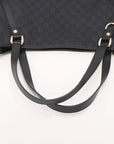 Pre-Loved Abbey D-Ring Tote GG Monogram Coated Canvas with Gold Hardware, Black