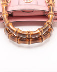Pre-Loved Diana Bamboo Tote Leather Mini with Gold Hardware, Pink