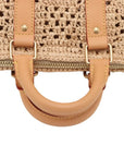 Pre-Loved Keepall XS Handbag Raffia XS with Gold Hardware, Natural Beige