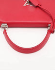 Pre-Loved Lockme II Handbag Leather with Silver Hardware, Red