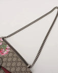 Pre-Loved Dionysus Blooms Shoulder Bag Monogram Coated Canvas Small with Aged Silver Hardware, Beige Ebony