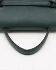 Pre-Loved Belt Bag Handbag Leather Micro with Gold Hardware, Dark Green