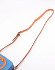 Pre-Loved Blondie Crossbody Bag Leather Mini with Gold Hardware, Blue