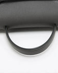 Pre-Loved Belt Bag Handbag Leather Micro with Gold Hardware, Gray