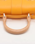 Pre-Loved Saïgon Handbag Goyardine Coated Canvas Mini with Silver Hardware, Yellow