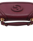 Pre-Loved Blondie Shoulder Bag Leather Mini with Gold Hardware, Burgundy