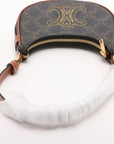 Pre-Loved Ava Shoulder Bag Triomphe Canvas Coated Mini with Gold Hardware, Brown
