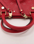 Pre-Loved Mazarine Tote Monogram Leather PM with Gold Hardware, Red