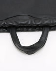Pre-Loved Logo Print Drawstring Backpack Leather Medium with Black Hardware, Black