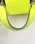Pre-Loved Dopp Kit Pochette Monogram Coated Canvas with Silver Hardware, Neon Yellow