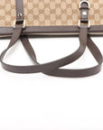 Pre-Loved Abbey Tote Monogram Coated Canvas Medium with Gold Hardware, Beige/Brown