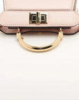 Pre-Loved Peekaboo Handbag Leather Micro with Gold Hardware, Pink