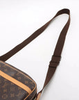 Pre-Loved Reporter PM Crossbody Bag Monogram Coated Canvas PM with Gold Hardware, Brown