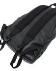 Pre-Loved Explorer Graffiti Backpack Graffiti Leather with Silver Hardware, Black
