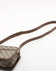 Pre-Loved GG Retro Interlocking G Camera Bag Crossbody Bag GG Supreme Coated Canvas Mini with Gold Hardware, Beige and Ebony
