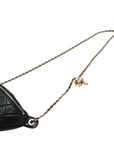 Pre-Loved Quilted Belt Bag Quilted Leather with Gold Hardware, Black