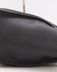 Pre-Loved Luggage Tote Leather Mini with Silver Hardware, Black