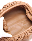 Pre-Loved The Pouch Clutch Leather with Gold Hardware, Camel