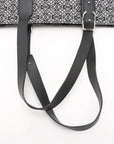 Pre-Loved Cushion Anagram Tote Tote Anagram Canvas Coated with Silver Hardware, Grey and Navy