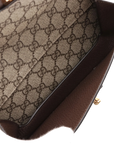 Pre-Loved Blondie Shoulder Bag Monogram Coated Canvas with Gold Hardware, Beige Ebony