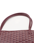 Pre-Loved Saint Louis Tote Goyardine Coated Canvas GM with Silver Hardware, Burgundy