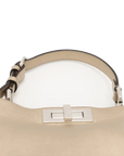 Pre-Loved Peekaboo Handbag Leather with Silver Hardware, Metallic Gold