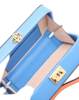 Pre-Loved Blondie Crossbody Bag Leather Mini with Gold Hardware, Blue