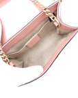 Pre-Loved Emily Crossbody Bag Microguccissima Leather Mini with Gold Hardware, Pink