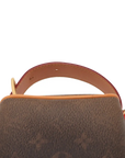 Pre-Loved Dopp Kit Pochette Monogram Coated Canvas with Gold Hardware, Brown