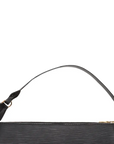 Pre-Loved Pochette Accessoires Pochette Leather with Gold Hardware, Black