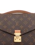 Pre-Loved Pochette Métis Crossbody Bag Monogram Coated Canvas with Gold Hardware, Brown