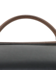 Pre-Loved Trapeze Handbag Leather Medium with Gold Hardware, Brown/Black/Blue