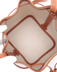 Pre-Loved Petit Flot Bucket Bag Goyardine Coated Canvas Mini with Silver Hardware, Black/Tan
