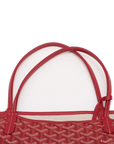 Pre-Loved Saint Louis Tote Goyardine Chevron Coated Canvas GM with Silver Hardware, Red