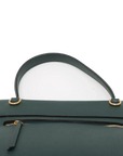 Pre-Loved Belt Bag Handbag Leather Micro with Gold Hardware, Dark Green